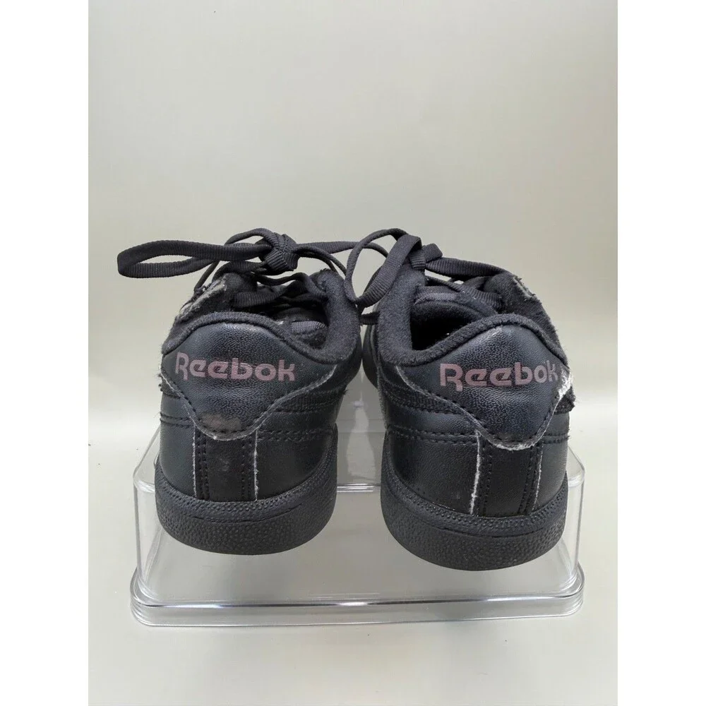 Reebok Club C Little Boys Size 10.5 Black on Black Fashion Sneakers
